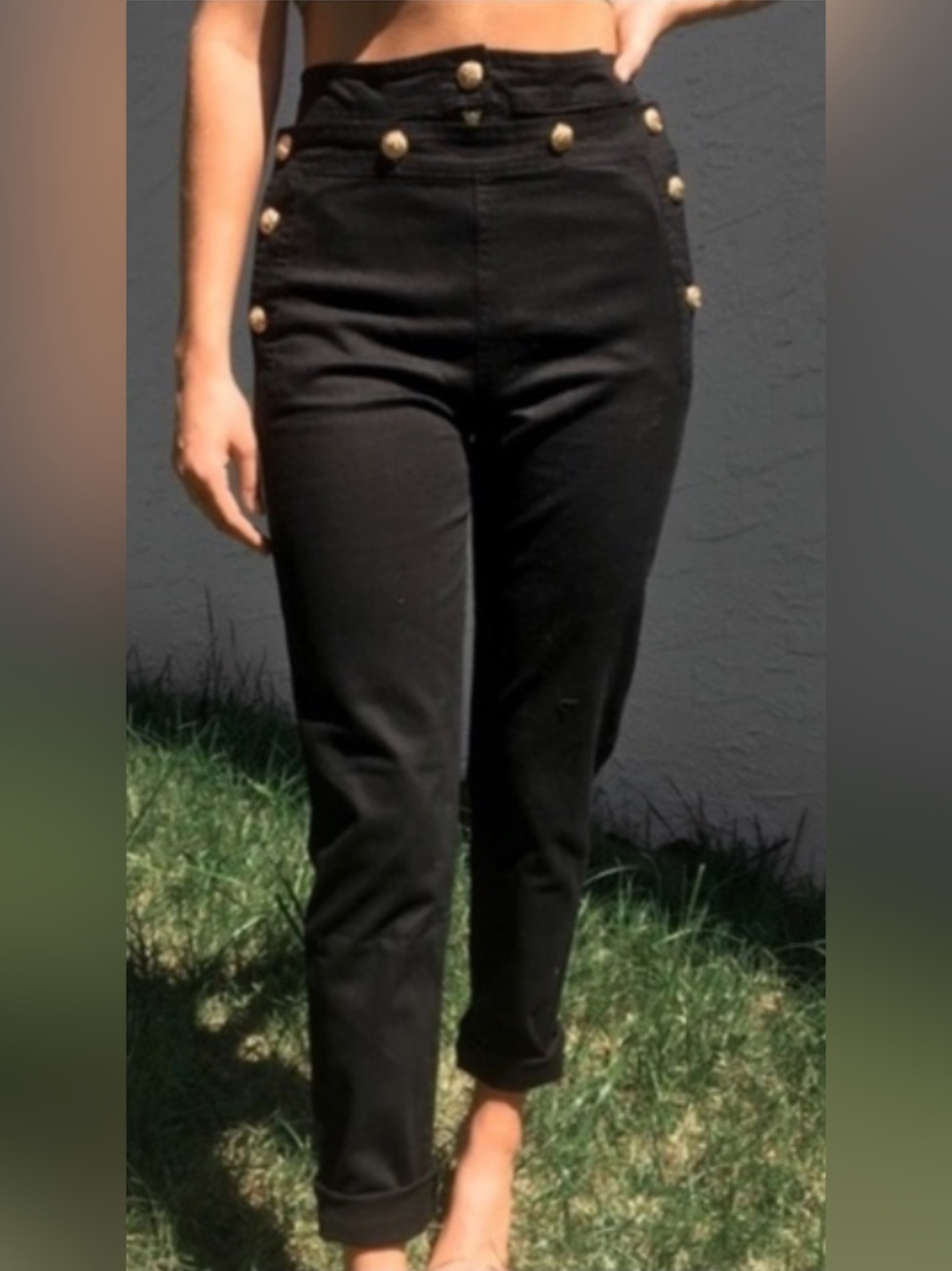 Torn By Ronny Kobo Black Sailor Jeans